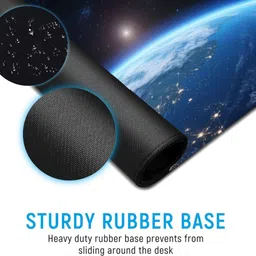 zeora Planet earth Gaming Large Mouse Pad XXL, Extended, Pc & keyboard 23 X 11 inch Non Slip Base Dual Sided Mousepad image 3