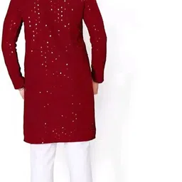 raj traders Men Viscose Rayon Kurta Pyjama Set image 2