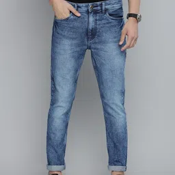 the indian garage co. Men Slim Mid Rise Blue Jeans-picture-14