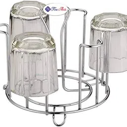 Stainless Steel 6 Slots Glass Holder Stainless Steel Glass Holder-image-22