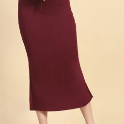 Trendmalls New.P01-Maroon Lycra Blend Petticoat image 1