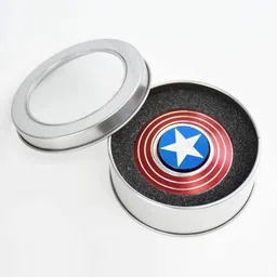 karbd Captain America Fidget Ultra Speed Light Weight Metal Wind Spinner Toy image 2