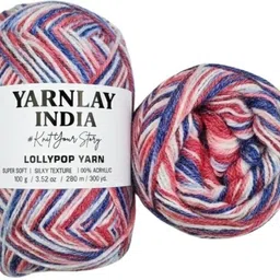 yarnlay india Lollipop Acrylic Yarn – 100g / 320m – Soft Knitting Yarn for Scarves & Caps-picture-11