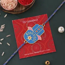 Chumbak Good Vibes Hamsa Evil Eye Thread Rakhi-picture-44