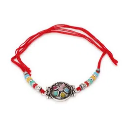 Mali Fionna Tie-Up Stone-Studded & Beaded Rakhi image 2