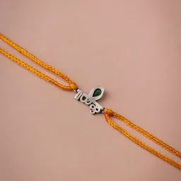 Shyle 925 Sterling Silver Moh Auspicious Krishna Thread Rakhi image 2