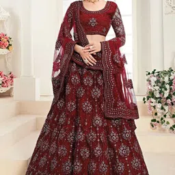 komal Embroidered Semi Stitched Lehenga Choli-picture-11