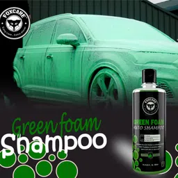 foxcare GREEN + YELLOW COLOUR FOAM CAR SHAMPOO - PRODUCES THICK COLOUR FOAM - 1LITER NET Car Washing Liquid image 3