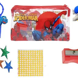 neel Avenger Stationery Gift Set Combo for Kids Best Gift Set for 3D Avenger Pencil Case Cute Large Capacity Pen Box & all stationery with pen/pencil/eraser all set Art Polyester Pencil Box image 5