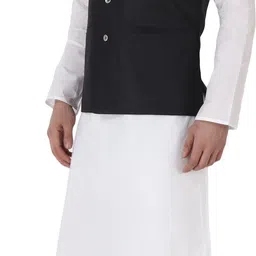 maleno Men Solid Nehru Jacket image 4
