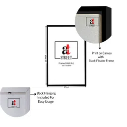 art street Eiffel Tower Multicolour Synthetic Wood Framed Canvas Wall Painting image 3