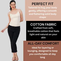 halohugs Women Black Camisole image 5