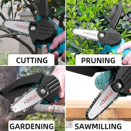 voltegic ES-13 Handheld Small Electric Chainsaw for Branch Pruning Tree Trimming Wood Cutting Cordless Chainsaw image 5