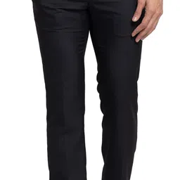 raymond Men Slim Fit Grey Viscose Rayon Trousers-picture-28