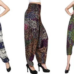 fusfus Printed Rayon, Cotton Women Harem Pants image 1