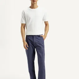 levi's Men Regular Fit Blue Cotton Blend Trousers image 2