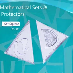 Set Squares with Protector French Curve inbuilt Size-27X14 cm 1 Set Ruler-image-16