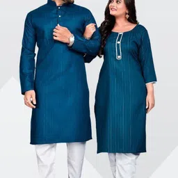 akshat creation Men Cotton Blend Kurta Pyjama Set-picture-11