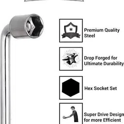 zeno volt 10 Pcs Stainless Steel Socket Wrench Spanner Set Automobile Repair Tool Box Socket Set image 4