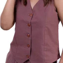 shaba Solid Women Waistcoat-picture-22