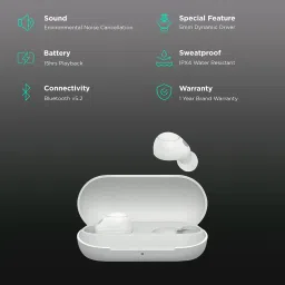 SONY WF-C700N TWS Earbuds with Environmental Noise Cancellation (IPX4 Water Resistant, 15 Hours Playback, White) image 2