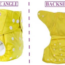tinny tots High Quality Trendy Fashionable 2 Baby Reusable Cloth Diapers Adjustable Snap Button Durable With 4 White Microfiber Bamboo Diaper Nappy Insert Pads(5 Layers) Wetfree Combo For New Borns/Toddlers/Babies| Baby First Gift Set Pack(0-12 Months, SMALL SIZE,YR) image 5