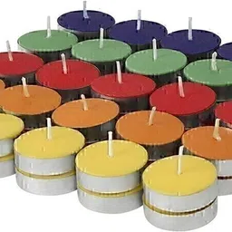 dalvkot Colored Wax Tea Light Candles Pack of 50 Candle-picture-26