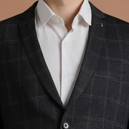 allen solly Men Checkered Single Breasted Formal Blazer image 2