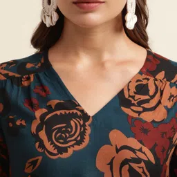 selvia Women A-line Multicolor Midi/Calf Length Dress image 4