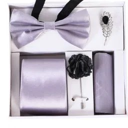 RANDOM STRIPE Satin Cufflink & Tie Pin Set image 2