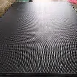 haryana jindal Feeding Mat Waterproof Black Cowmat Easy Clean With Raised Edges Cow, Dog, Hamster, Guinea Pig, Miniature Pig Pet Mat image 2