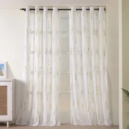 homemonde 213.36 cm (7 ft) Door Cotton Transparent Curtain (Pack Of 2)-picture-15
