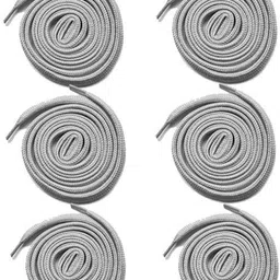 zeepzone Light Grey Round Replacement Laces for Shoes & Sneakers (6-Pair) Shoe Lace-picture-26