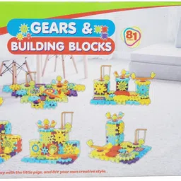 urbane chic Stacking Blocks 81 Pcs Electric Gear Building Construction Set image 2