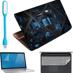 Anweshas 4in1 Combo of Premium Quality Blue Mother Board Laptop Skin with Usb Led Light, Key Guard and Screen Guard for 15.6 inches Laptop Combo Set-picture-16