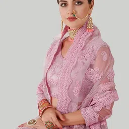 house of common Embroidered Semi Stitched Lehenga Choli image 1