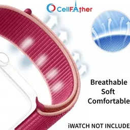CellFAther Nylon Strap for smartWatch 42mm/44mm Series 5/4/3/2/1 Smart Watch Strap image 3
