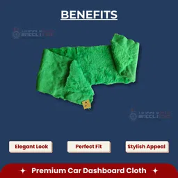 wheelyfine Car Dashboard Protection Cloth Green Colour Dashboard Protection for Car Car Dashboard Cover image 4