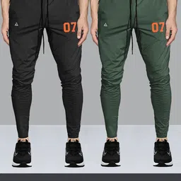 avolt Pack of 2 Men Printed Multicolor Track Pants image 1