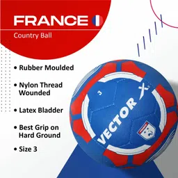 vector x France Rubber moulded Football - Size: 3 image 2