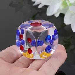 morel TRANSPARENT 3PCS BIG DICE COLORED DOTS FOR PLAYING SNAKE & LADDER LUDO Board Game Accessories image 3