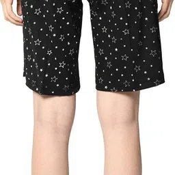 mack jonney Printed Women Black Regular Shorts image 4