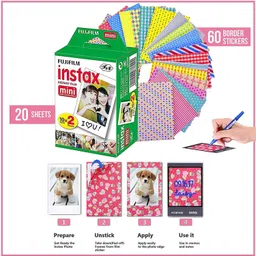 FUJIFILM instax mini 11 Mini 11 Blue with 20 shots,pouch, Album, frames, color filters, stickers Instant Camera image 2