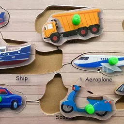 khilonewale Wooden Puzzle with Knobs Educational and Learning Toy for Kids Six Board Games 2 image 5