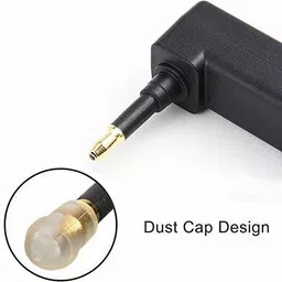 Tobo Fiber Optical Cable 0.05 m Optical Audio Connector Right Angle 90 Degree Adapter. image 1