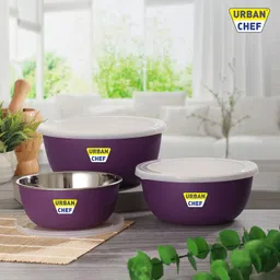urban chef Stainless Steel Serving Bowl Microwave safe Flora Bowl-picture-46