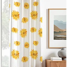 homemonde 213.36 cm (7 ft) Door Cotton Room Darkening Curtain Single Curtain-picture-24