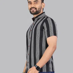 mildin Men Regular Fit Striped Spread Collar Casual Shirt image 3