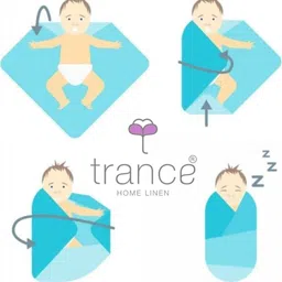 trance home linen Printed Crib Swaddling Baby Blanket forAC Room image 5