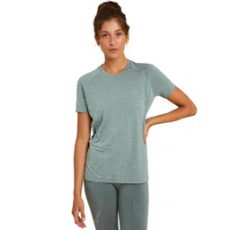 Women's Short-Sleeved Dynamic Yoga T-Shirt - Khaki-image-8